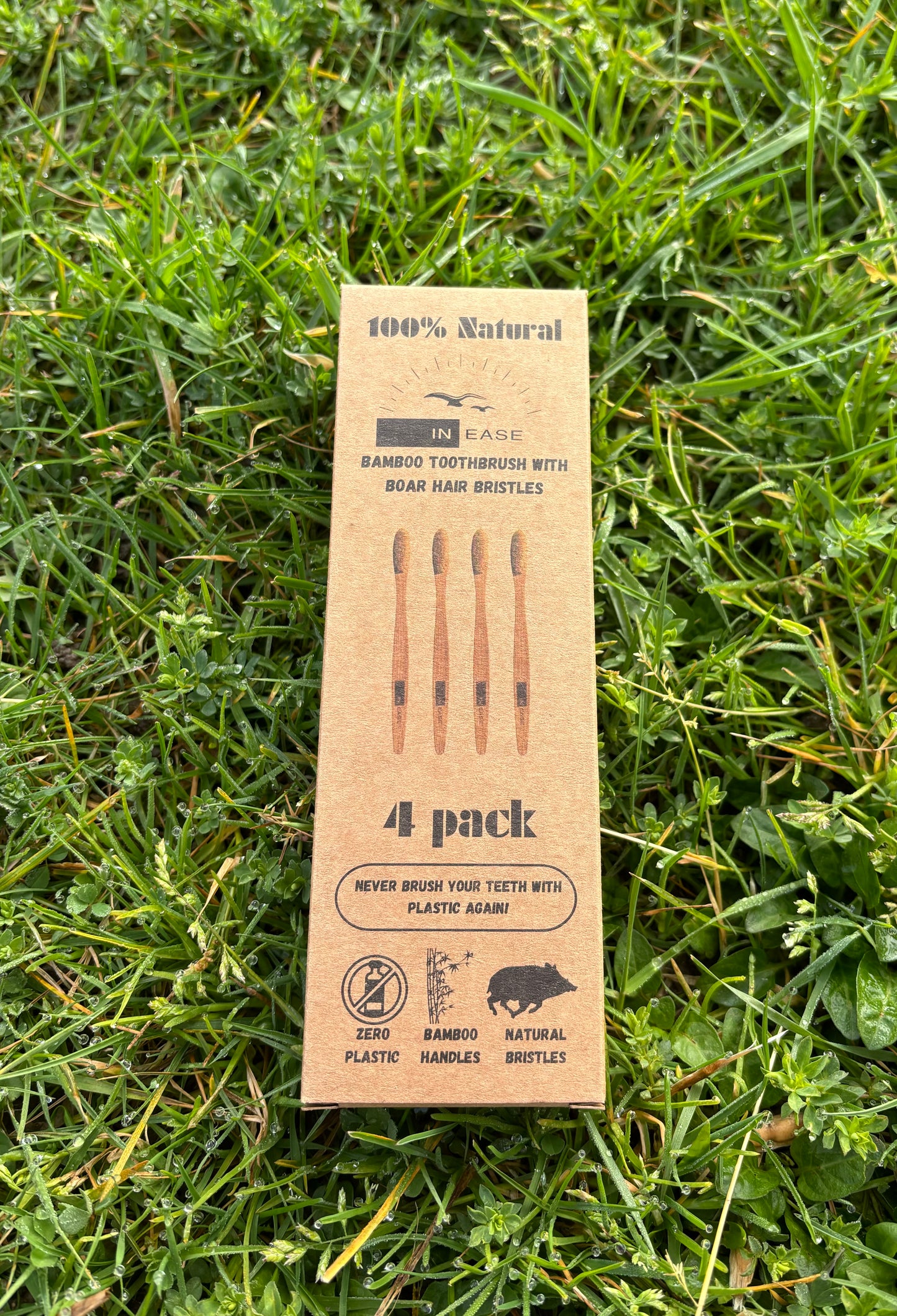 100% Natural Toothbrush 4-Pack